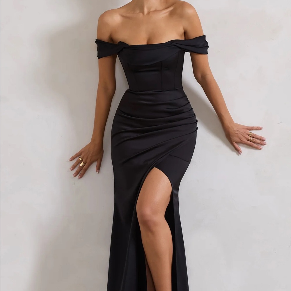 Club L London Strapless Black Dress